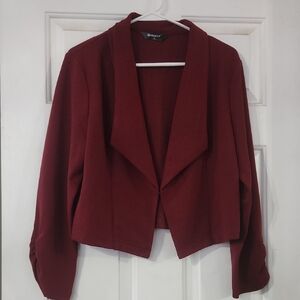 Allegra K Burgundy Women's Office Blazer